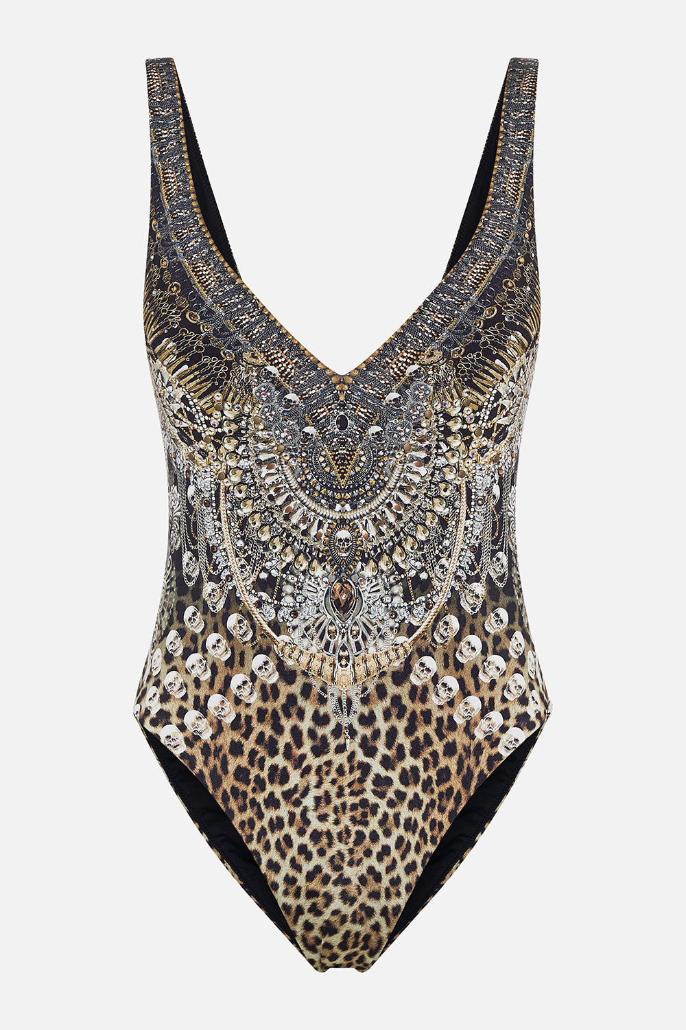 DEEP V NECK ONE PIECE ORDER OF DISORDER