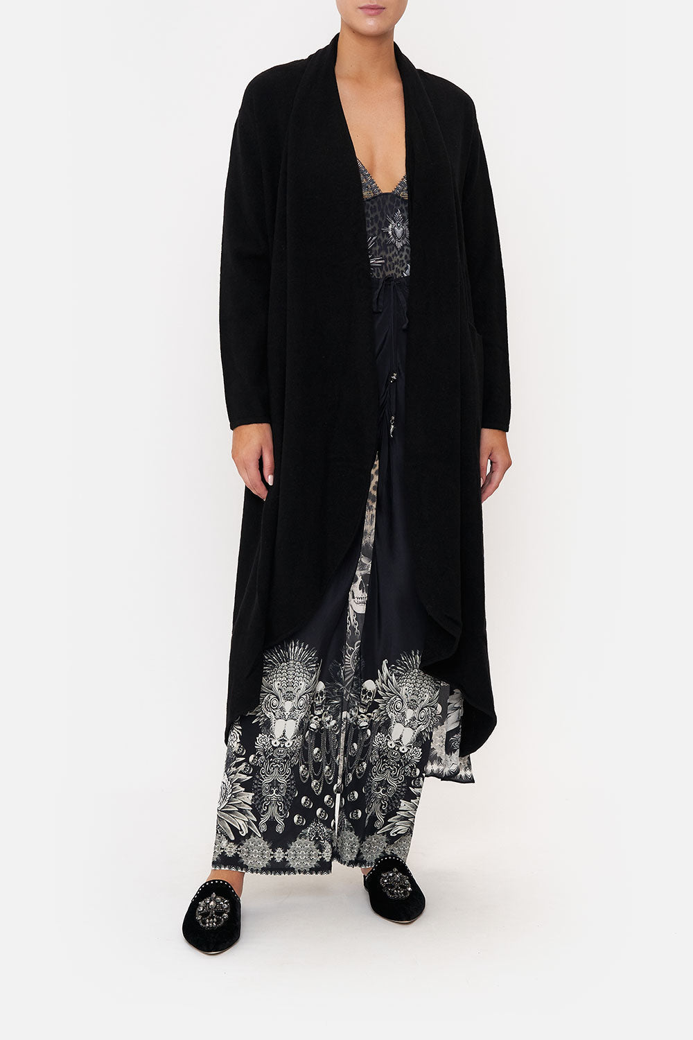 KNITTED CASUAL JACKET WITH SILK BACK ORDER OF DISORDER