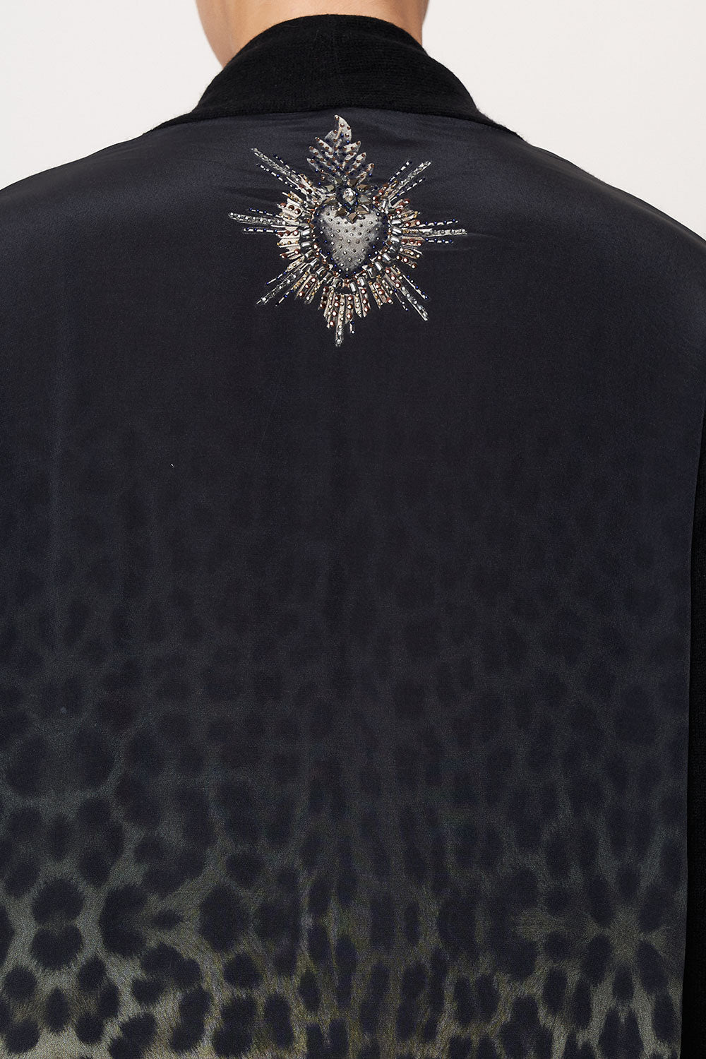 KNITTED CASUAL JACKET WITH SILK BACK ORDER OF DISORDER