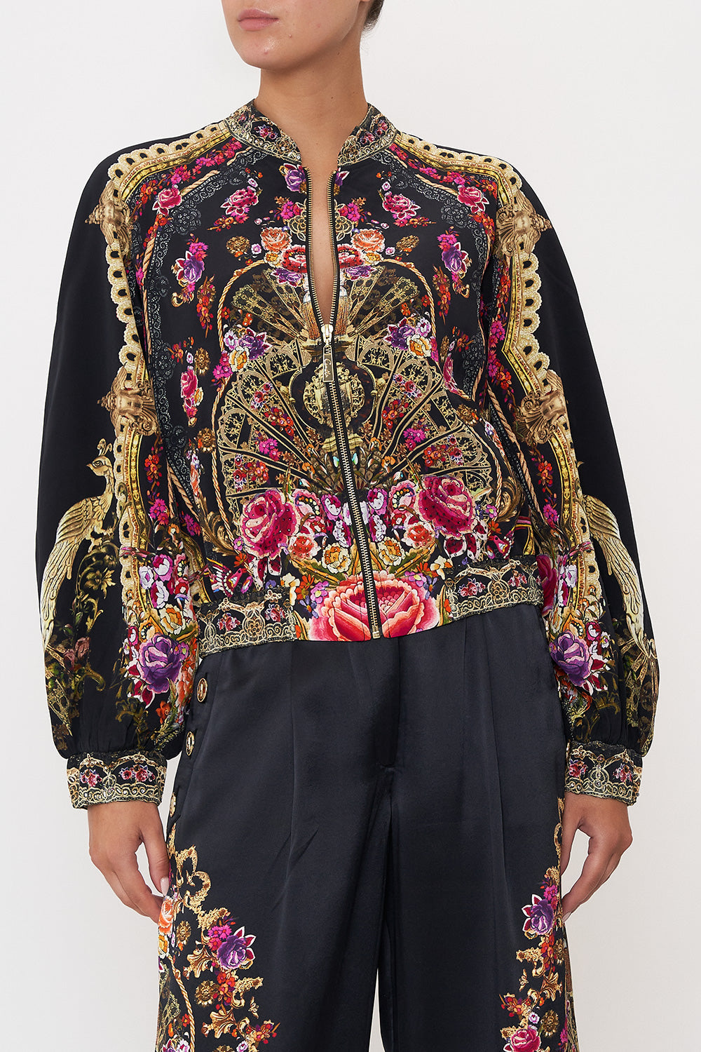 BOMBER JACKET WITH SHIRRED CUFF DANCE WITH DUENDE
