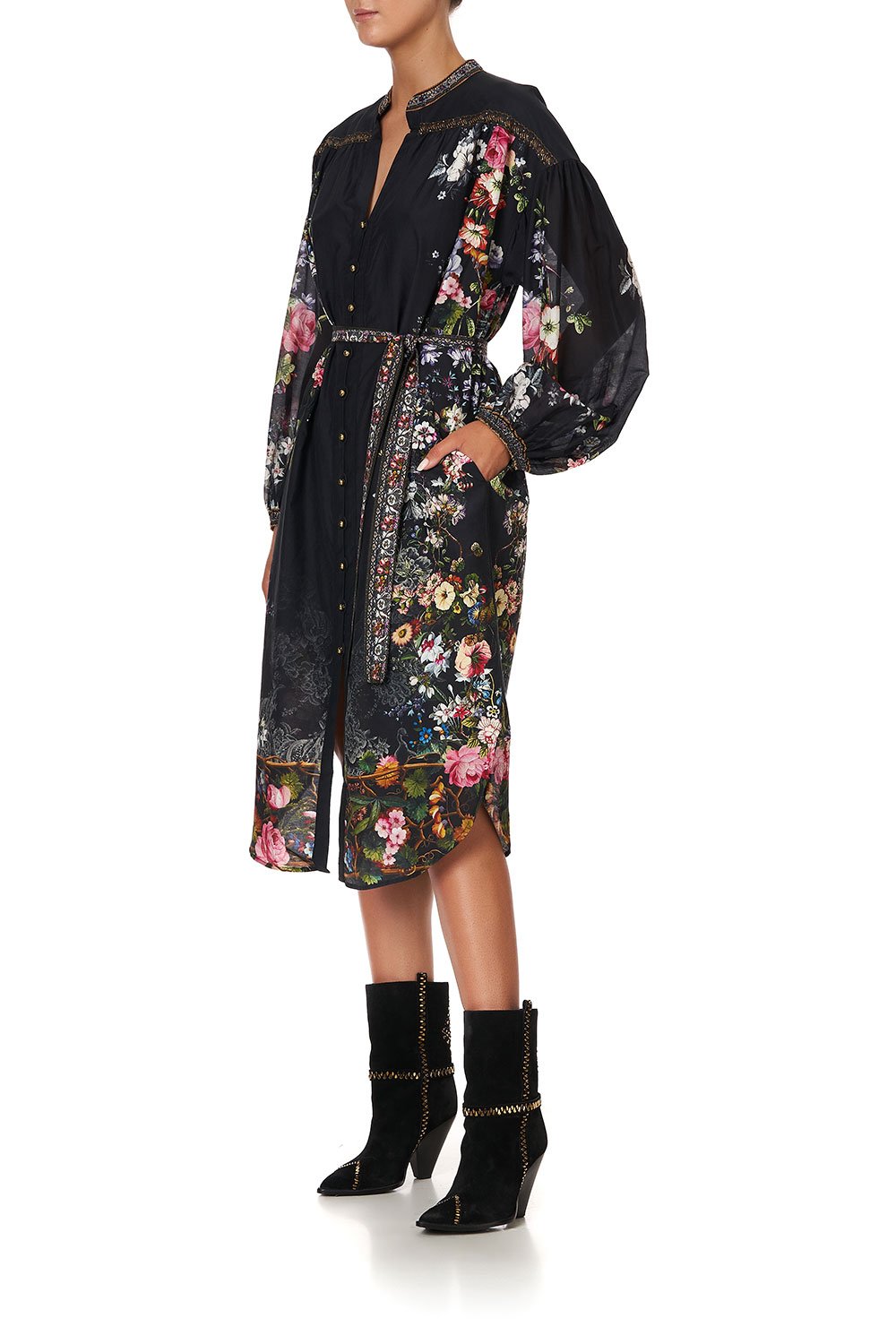 BLOUSON SLEEVE MIDI DRESS FROM THE ARCHIVES