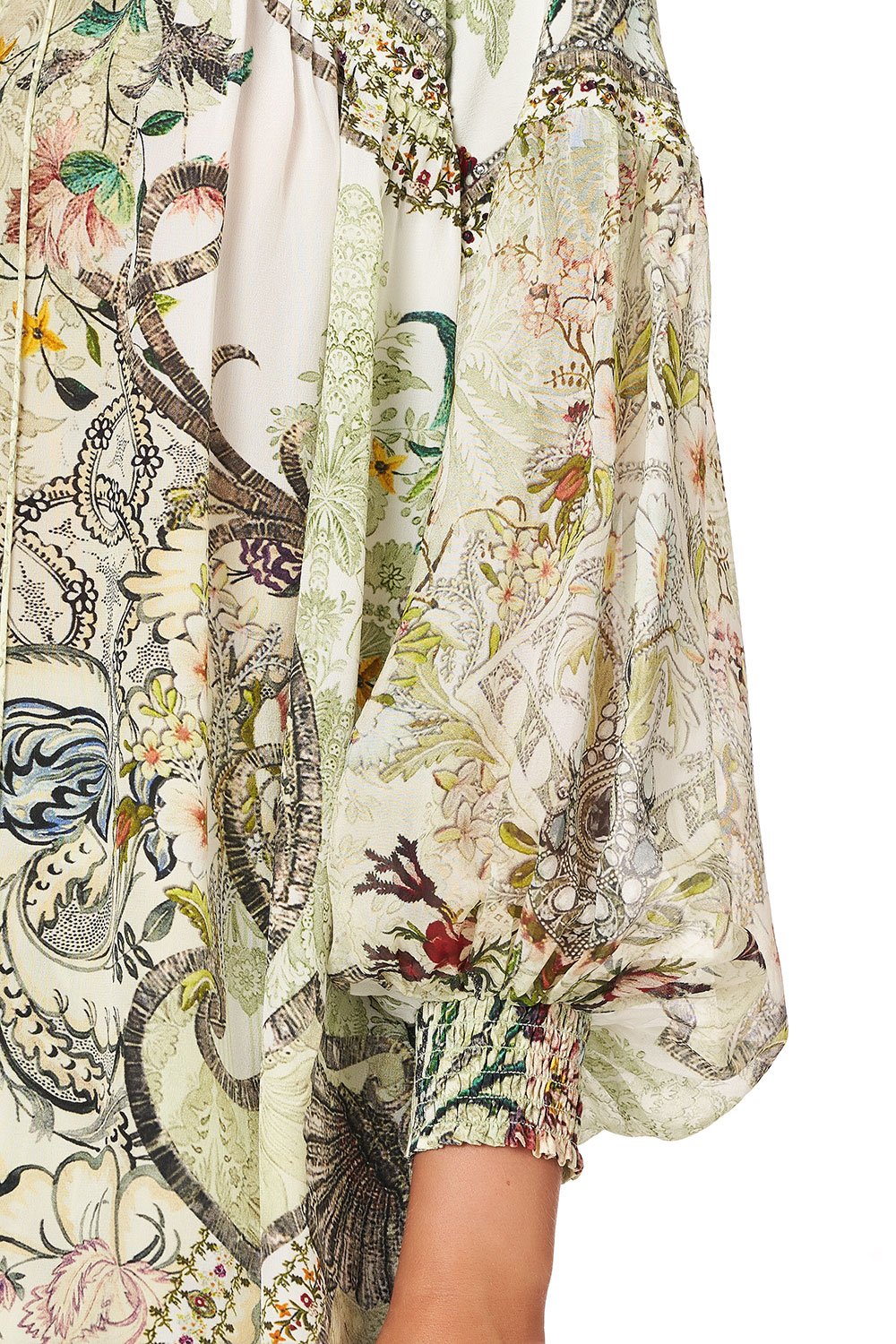 BLOUSON BLOUSE WITH NECK TIE BRICK LANE BEEUTY