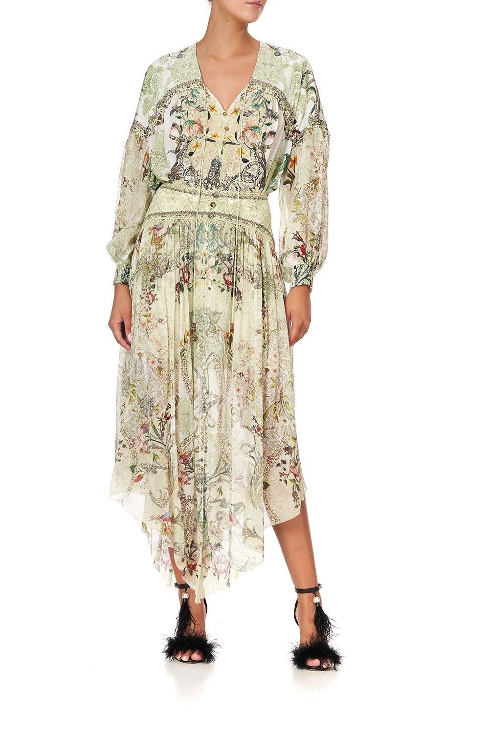 BLOUSON BLOUSE WITH NECK TIE BRICK LANE BEEUTY