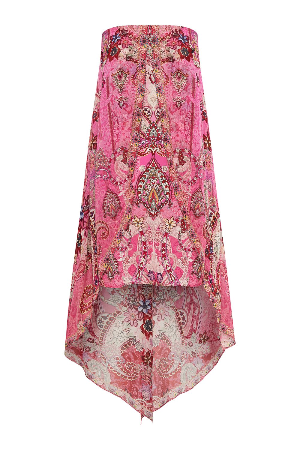 STRAPLESS OVERLAYER DRESS PALISADES PAISLEY