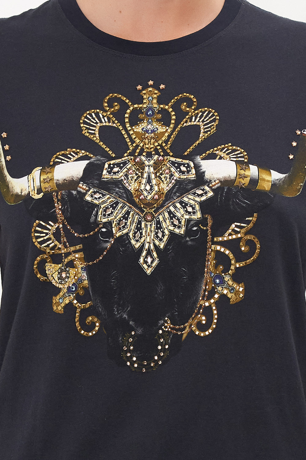 SLIM FIT  ROUND NECK T-SHIRT ITS ALL OVER TORERO