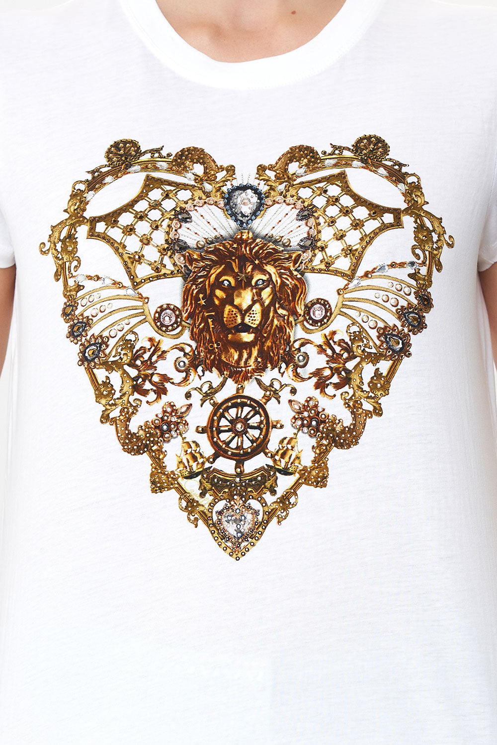 SLIM FIT  ROUND NECK T-SHIRT SHADOWS OF ARMADA