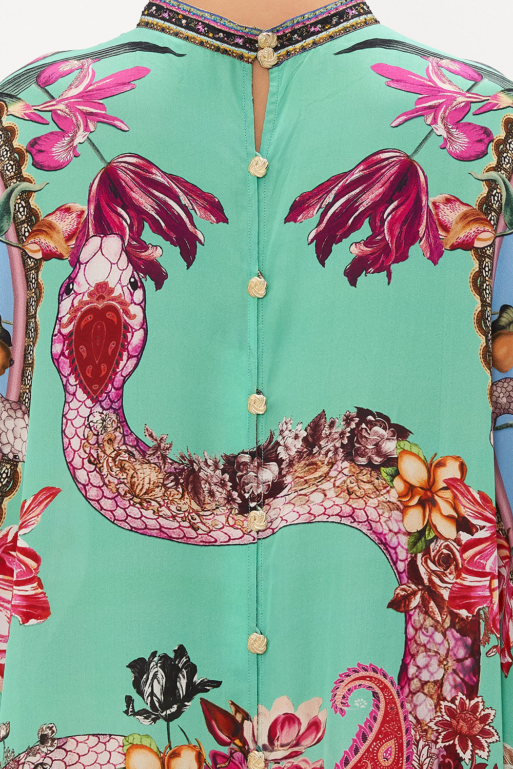 KAFTAN WITH HARDWARE COLLAR STAND VIPER ROOM