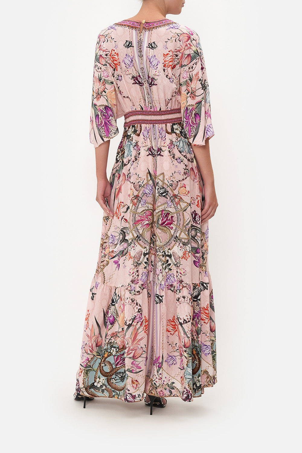 WAISTED DRESS WITH HEM RUFFLE MAD AS A SNAKE