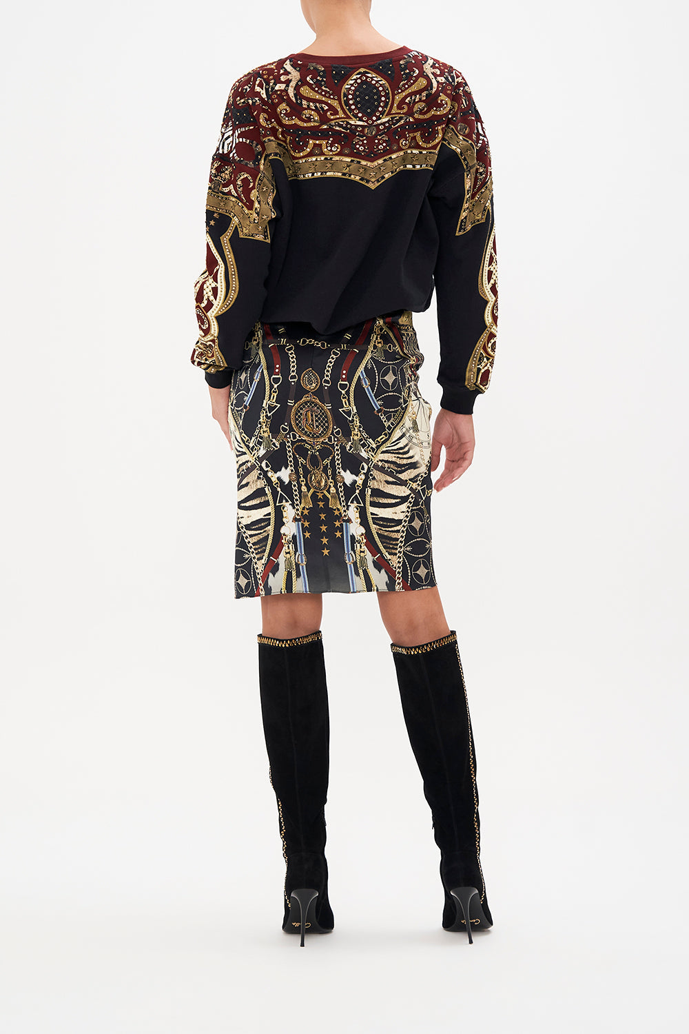 CROSS OVER DRAPED MINI SKIRT BOSS OF THE BRUMBIES