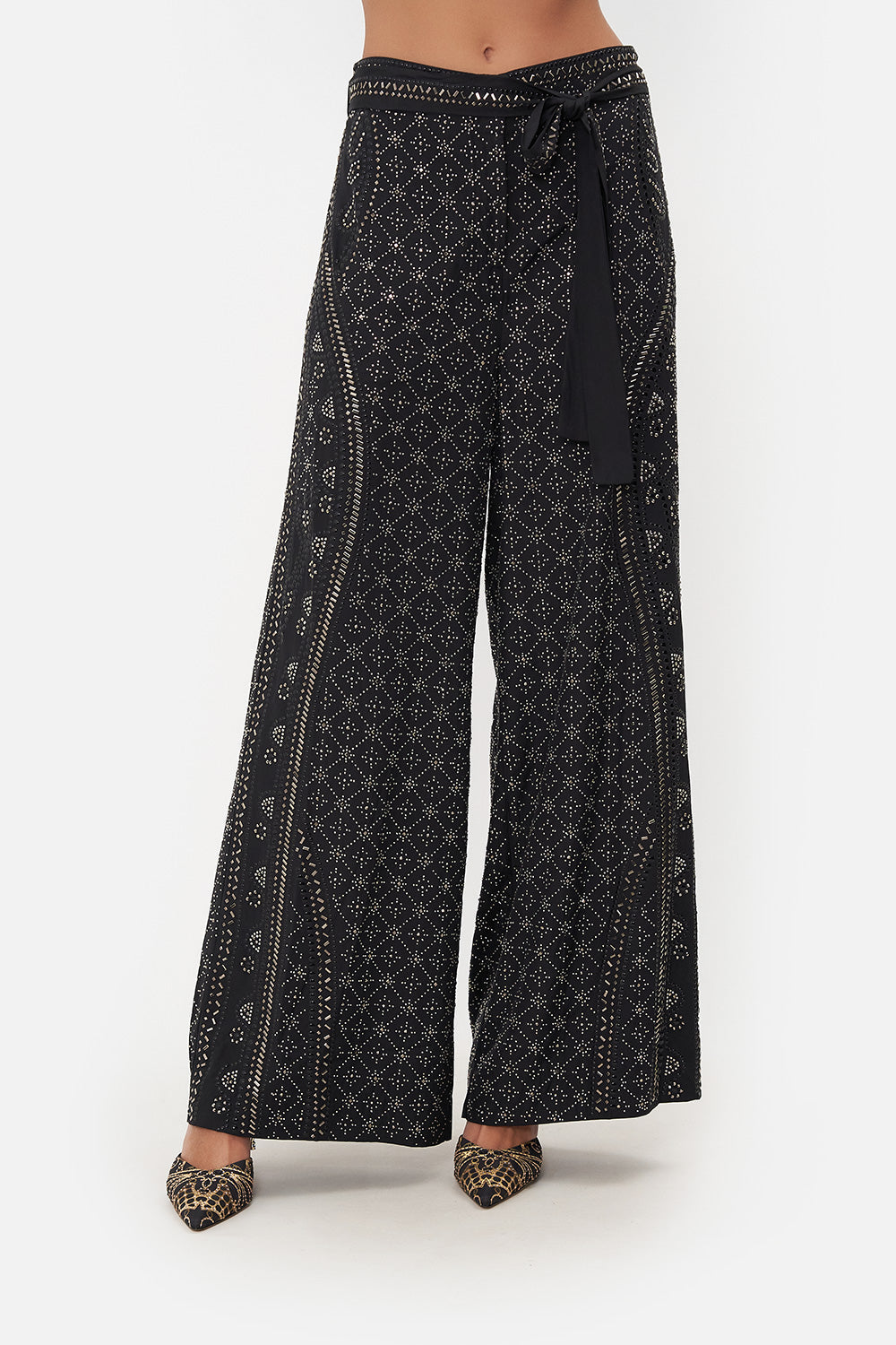 PAPERBAG WAIST WIDE LEG PANT LUXE ESPIRITU