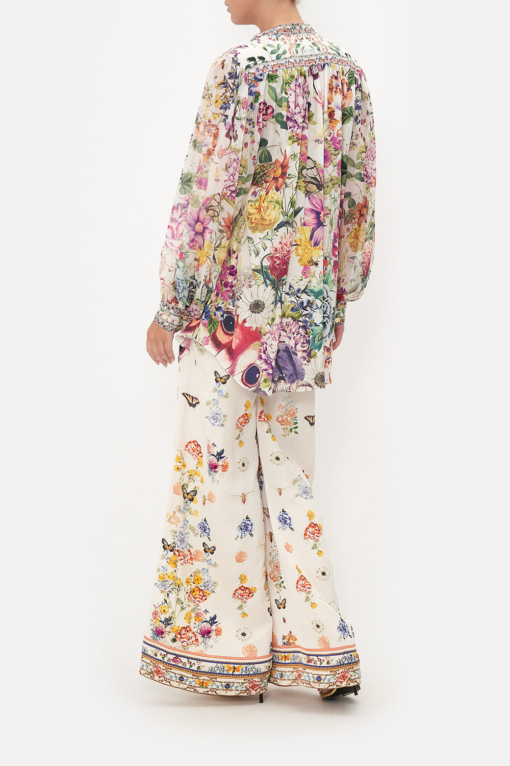 BLOUSON SLEEVE BLOUSE WITH YOKE QUEENS BEE HIVE