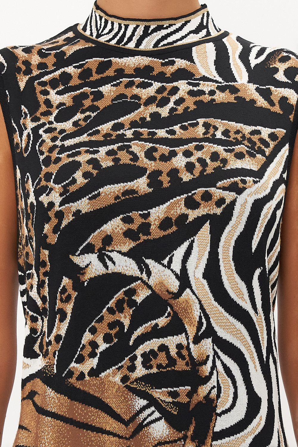 EXTENDED NECK KNIT DRESS WHATS NEW PUSSYCAT