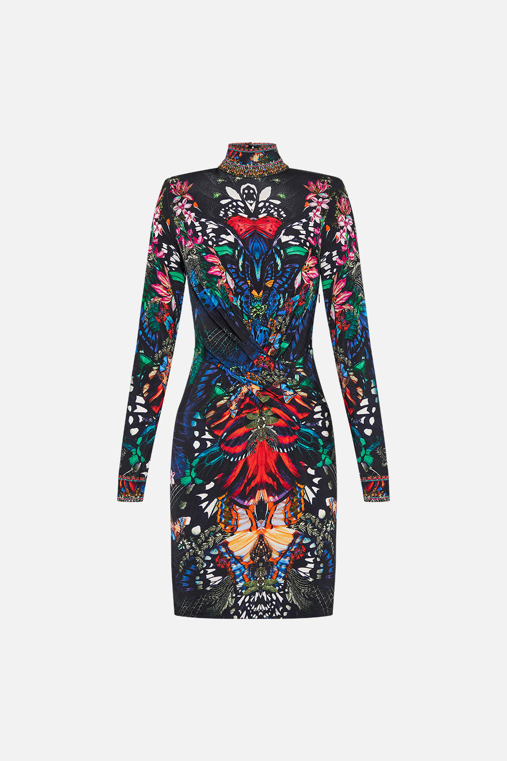 CROSS FRONT MINI DRESS FLUTTER BY