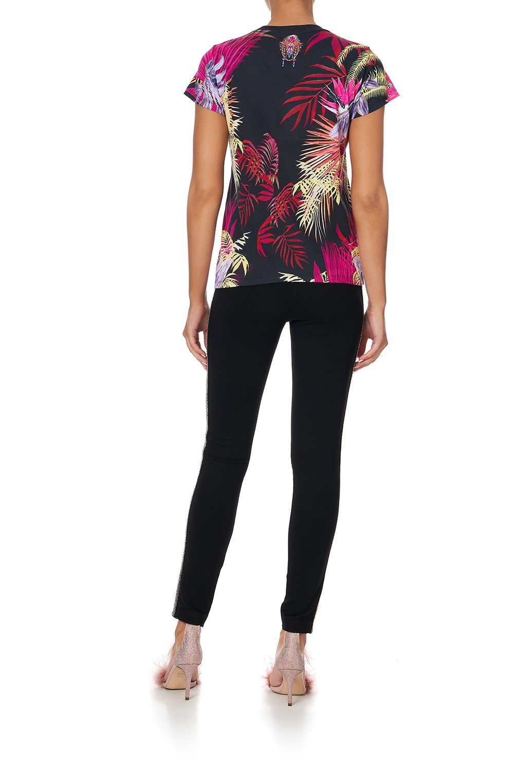 SLIM FIT ROUND NECK T-SHIRT SOUTH BEACH SUNRISE