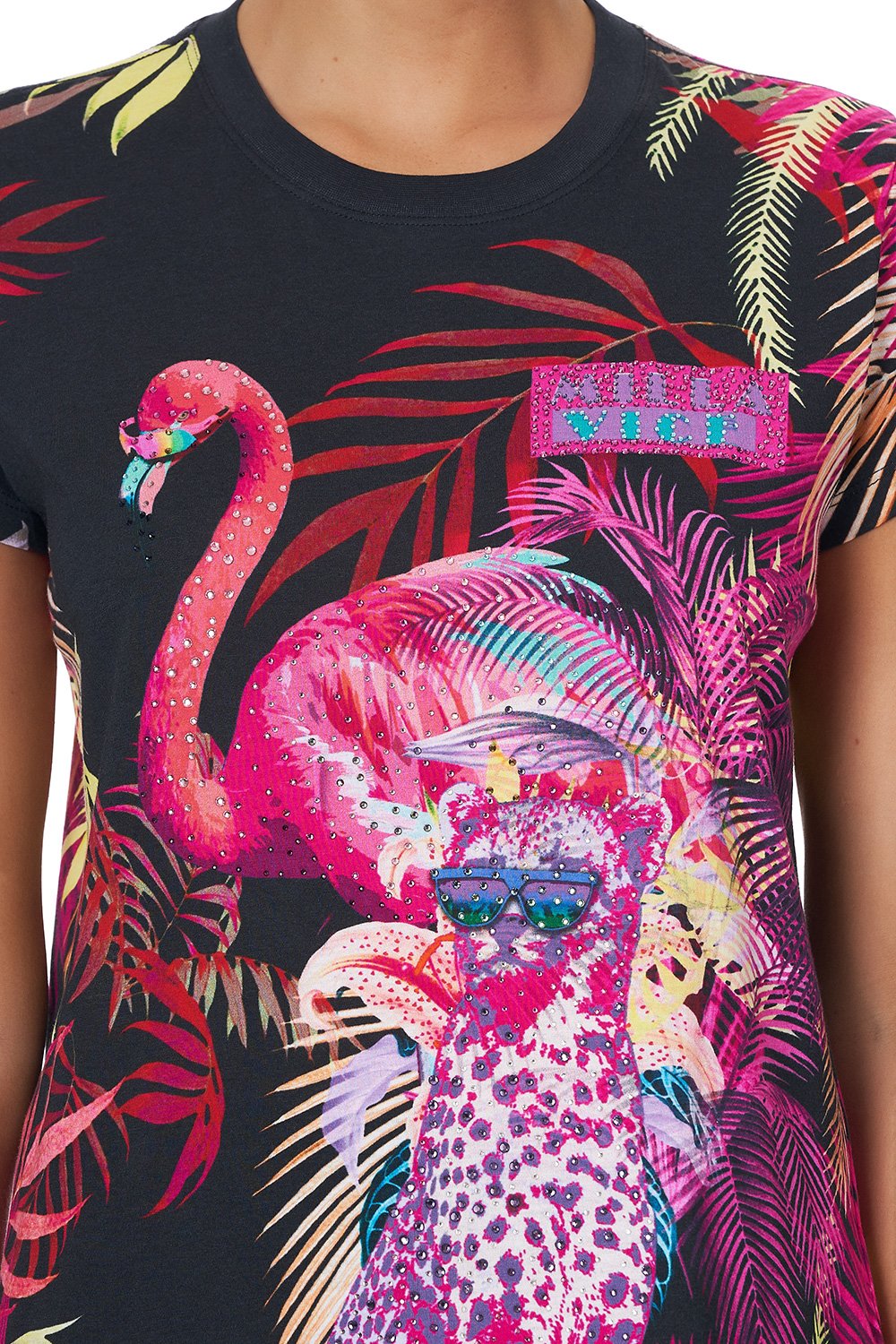 SLIM FIT ROUND NECK T-SHIRT SOUTH BEACH SUNRISE