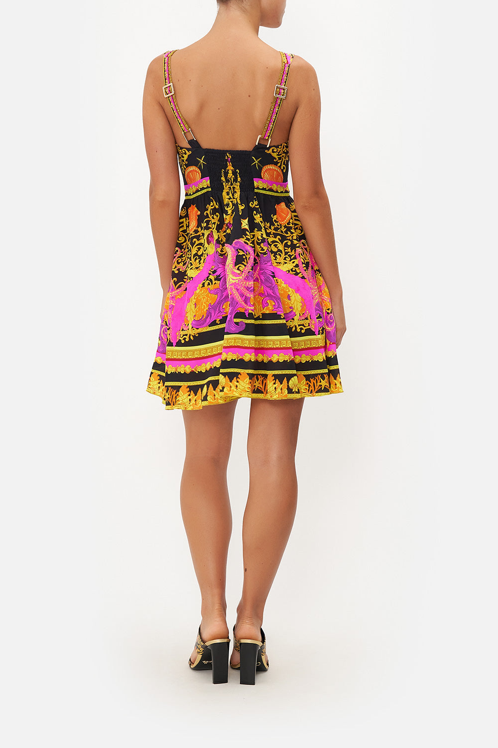 SHORT V NECK CUTOUT DRESS OCTOPIA