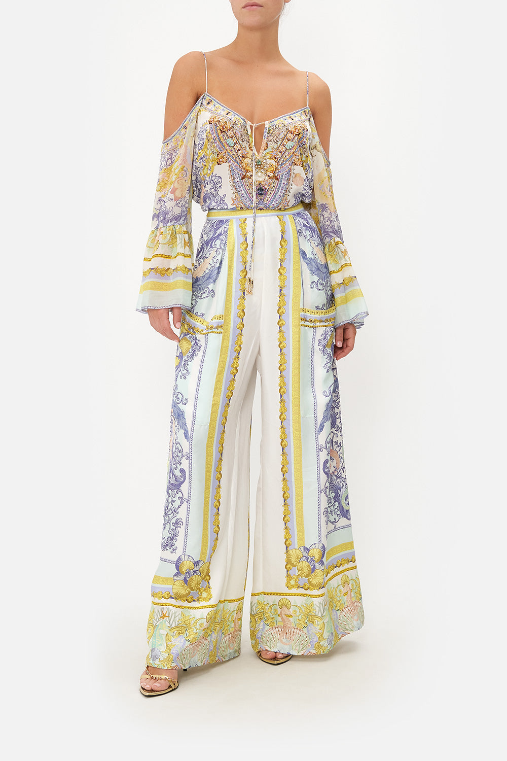 WIDE LEG TROUSER WITH FRONT POCKETS STAR OF THE SEA