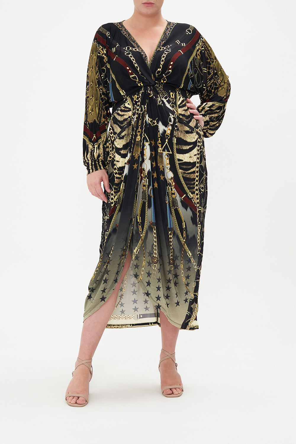 LONG SPLIT FRONT TWIST DRESS BOSS OF THE BRUMBIES