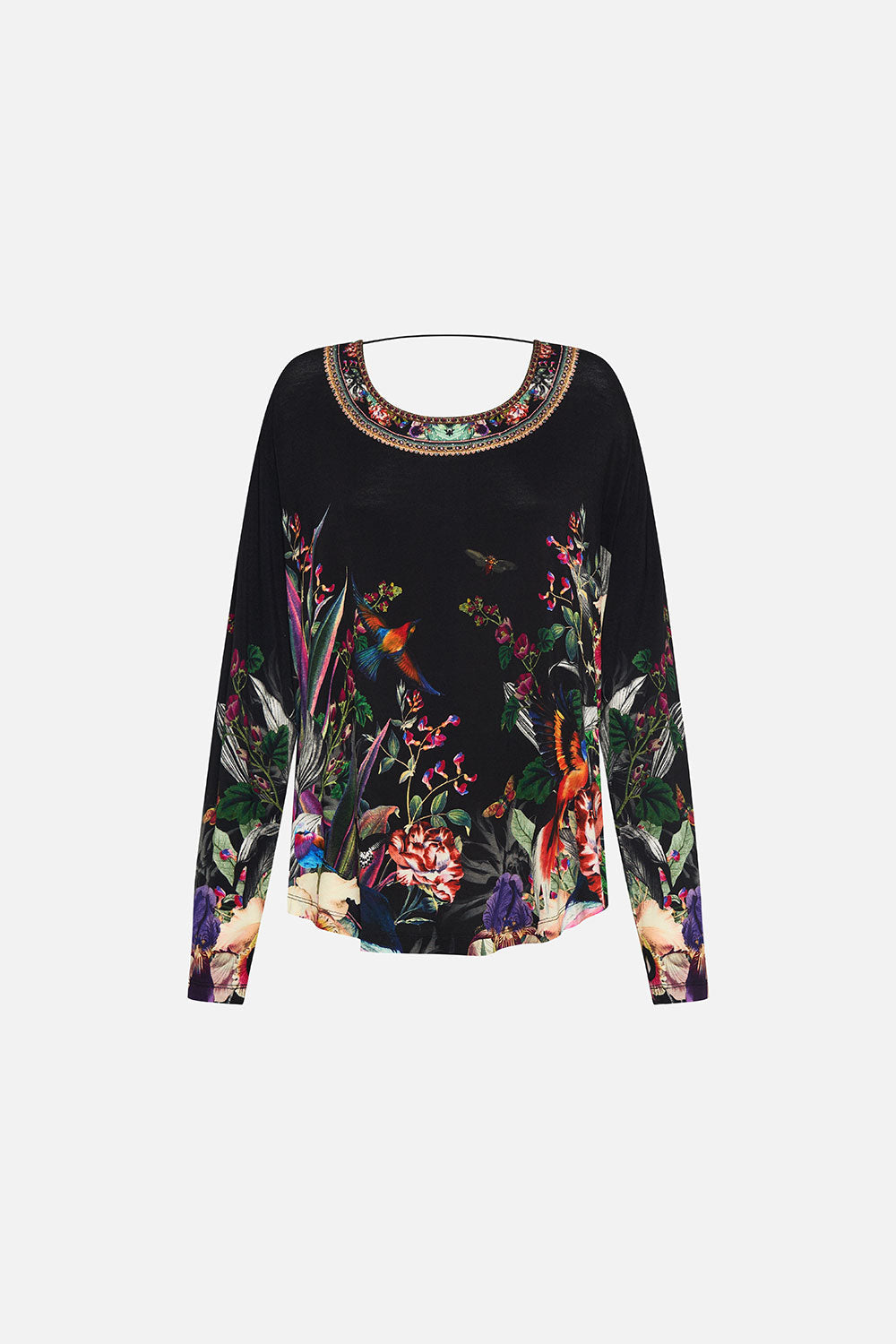 COWL BACK LONG SLEEVE TEE PARADISO PLACE