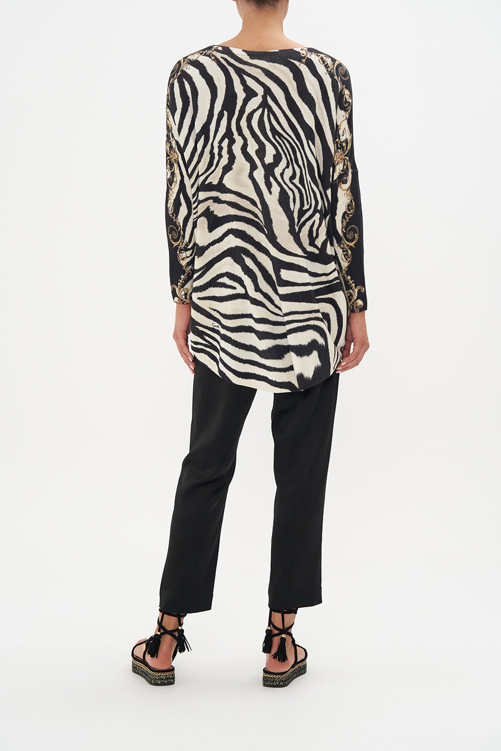 OVERSIZE LONG SLEEVE KNIT TOP EARN YOUR STRIPES
