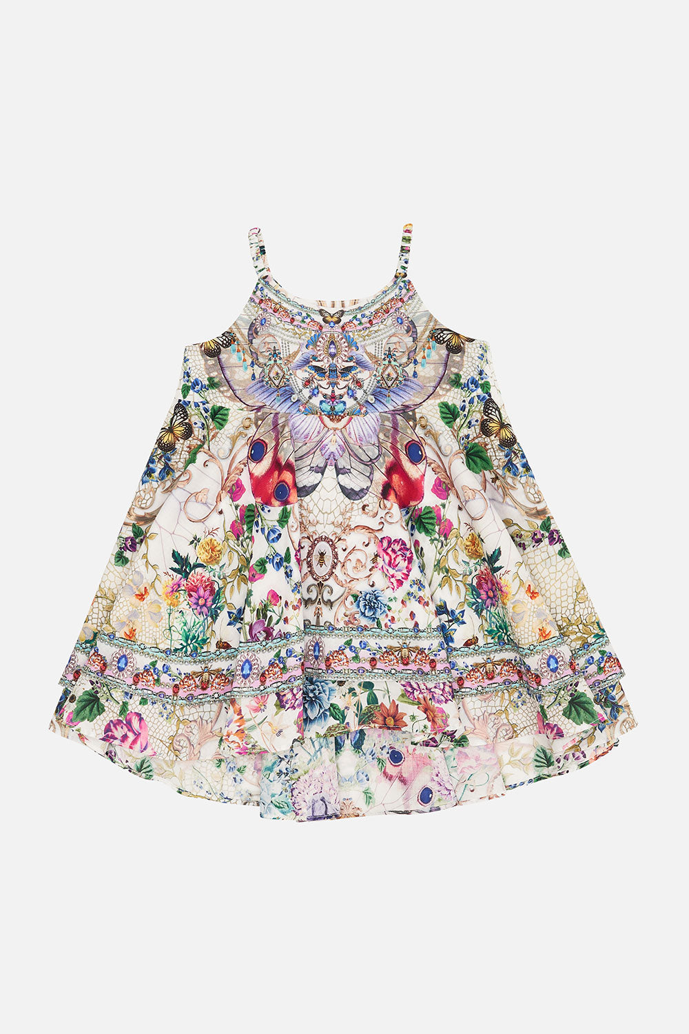 BABIES RUFFLE HEM DRESS QUEENS BEE HIVE