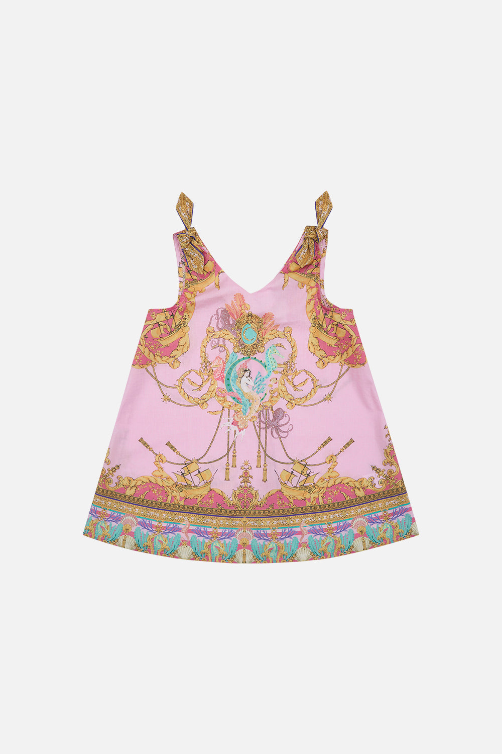 KIDS TIE SHOULDER MIDI DRESS 12-14 MERMAID MOTEL