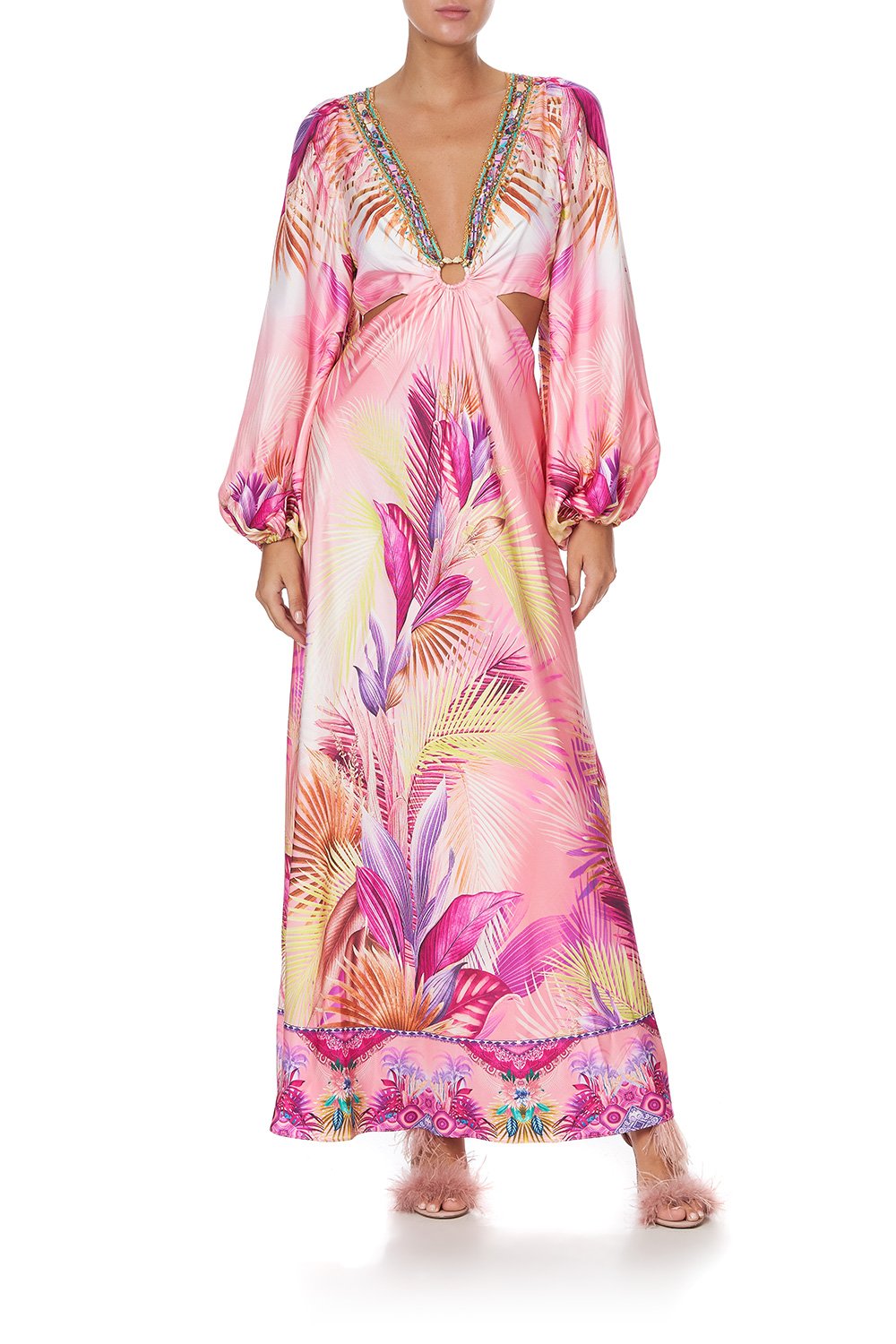 U-RING CUT OUT DRESS SOUTH BEACH SUNRISE