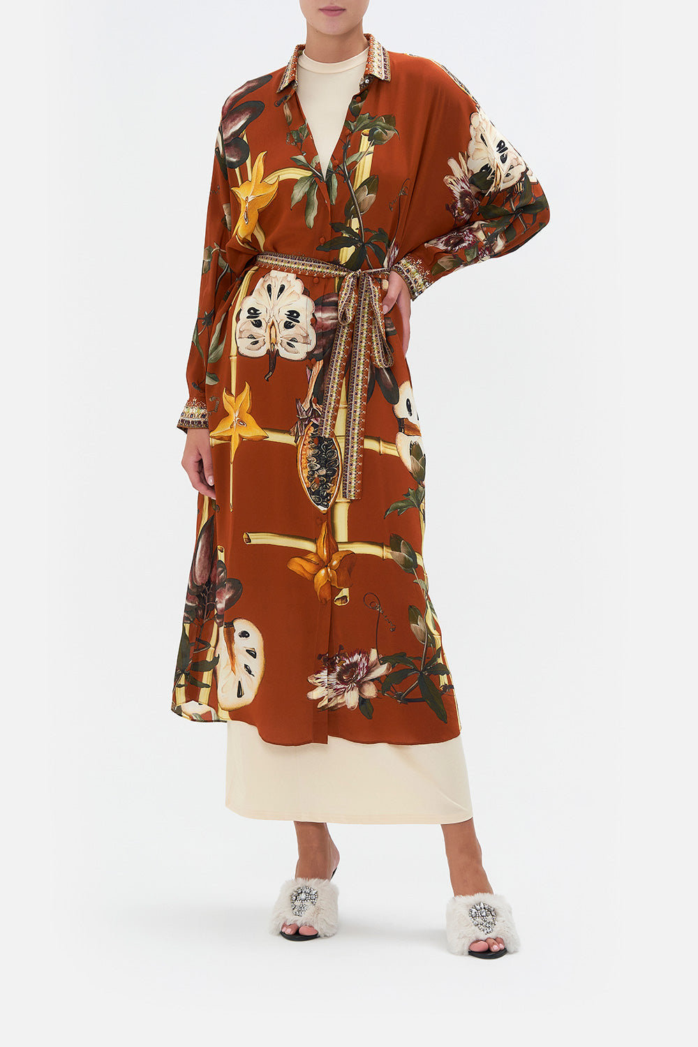 COLLARED BUTTON THROUGH DRESS GARDEN OF EVE