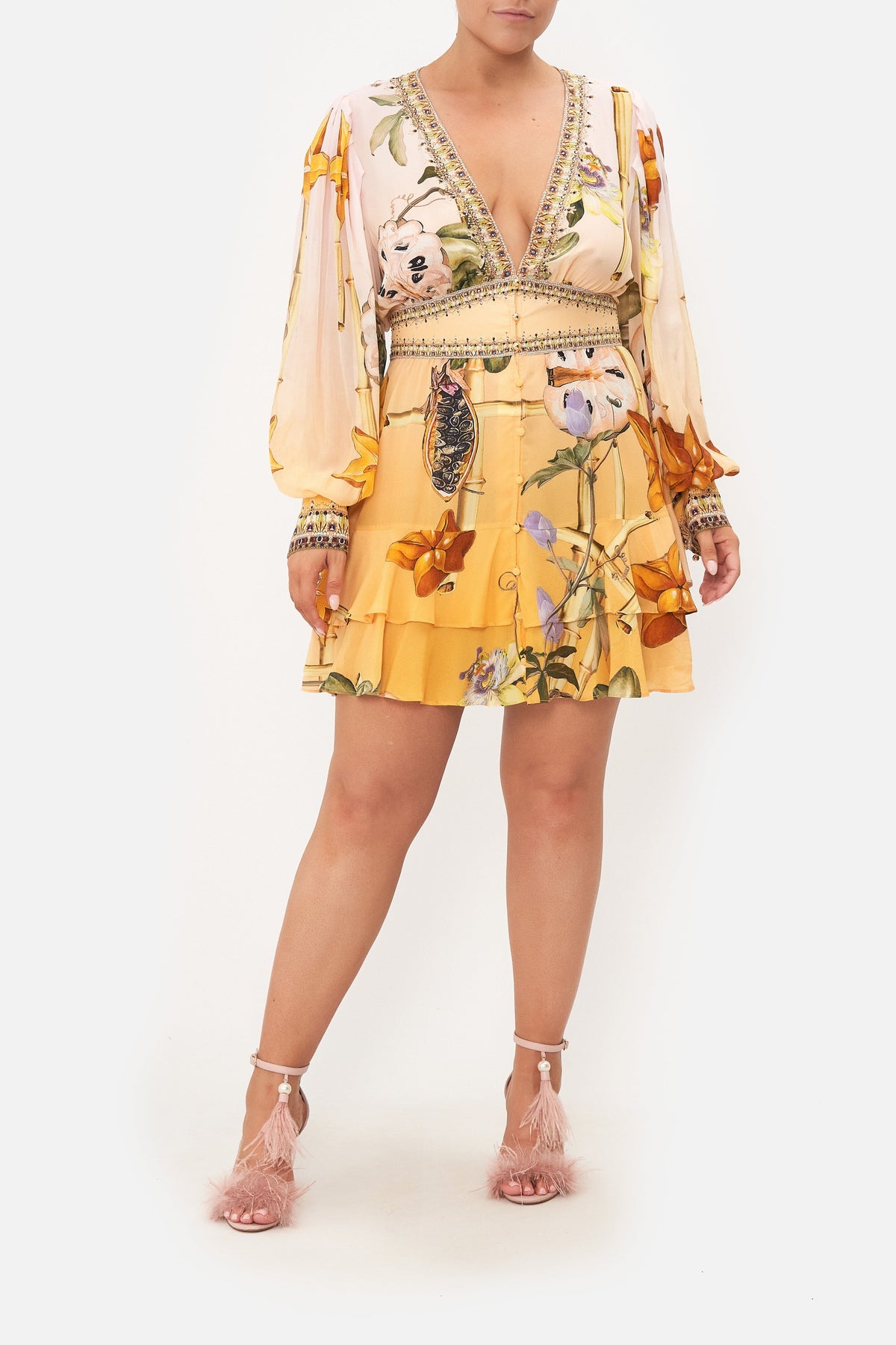 BUTTON FRONT FRILL DRESS ORIGINAL SIN