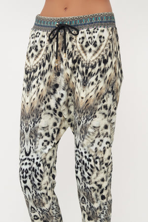 RIB WAIST RELAXED PANT SNOW WHISPERS LOUNGE