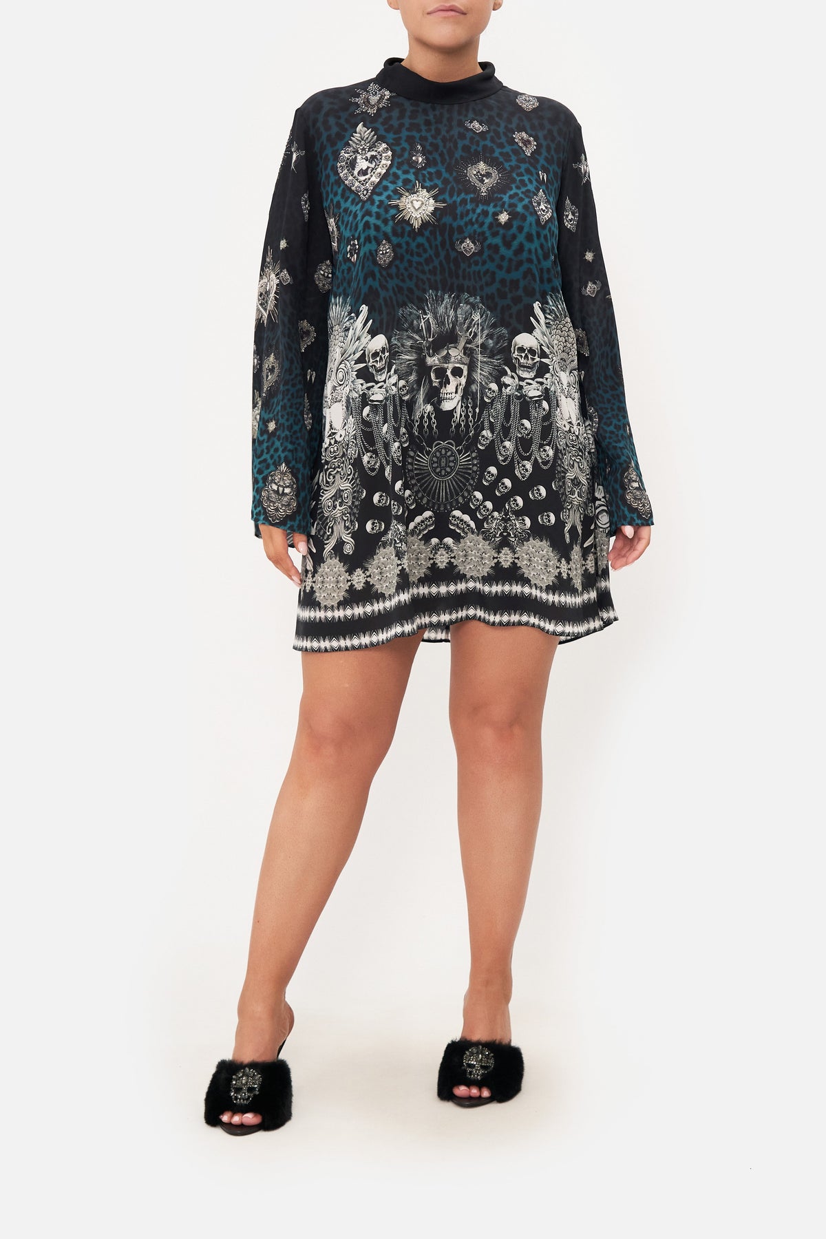LONG SLEEVE SWING DRESS ANIMAL ANARCHY