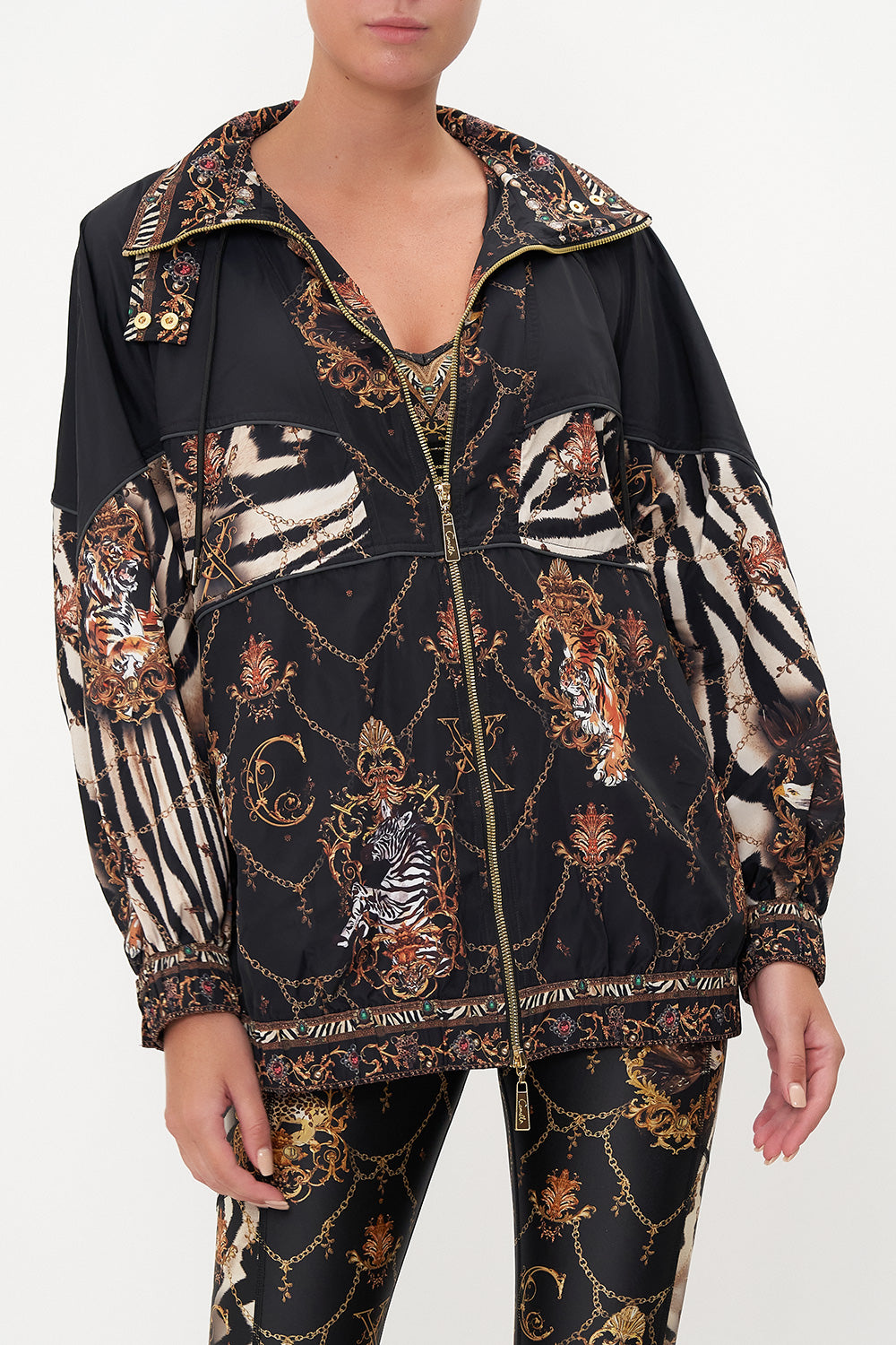 OVERSIZED ZIP FRONT HOODIE KNIGHTS OF JAGGIS TABLE