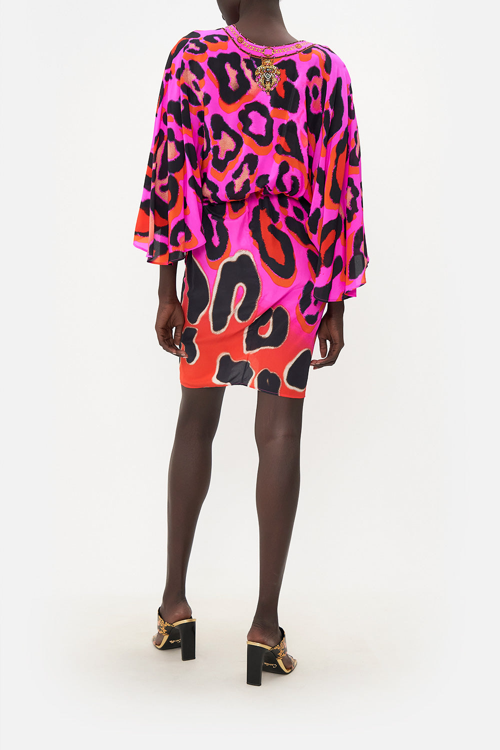 DRAPED FRONT WRAP DRESS ALWAYS CHANGE YOUR SPOTS
