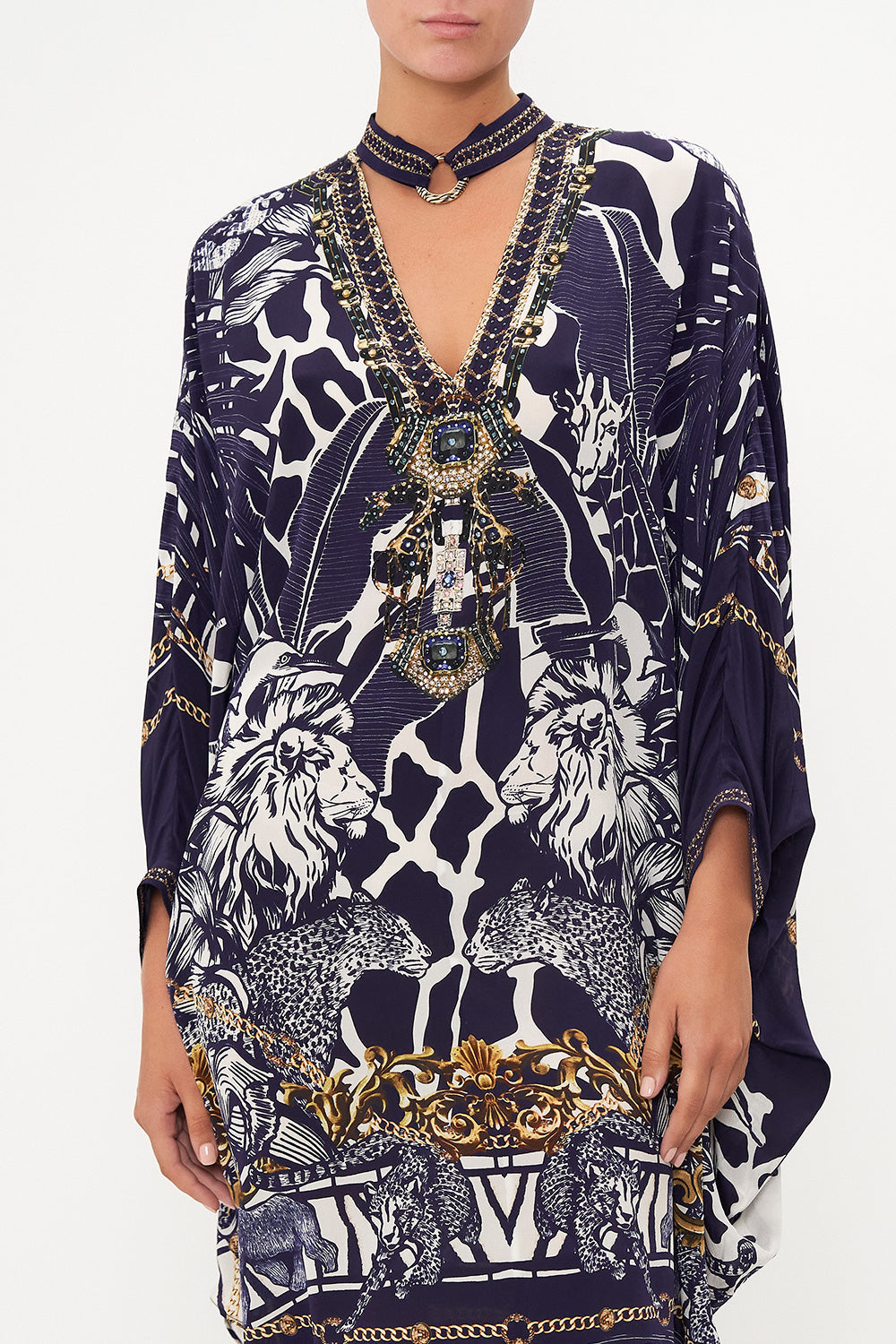 SHORT HIGH NECK KAFTAN WITH O RING WHERES YOUR HEAD AT