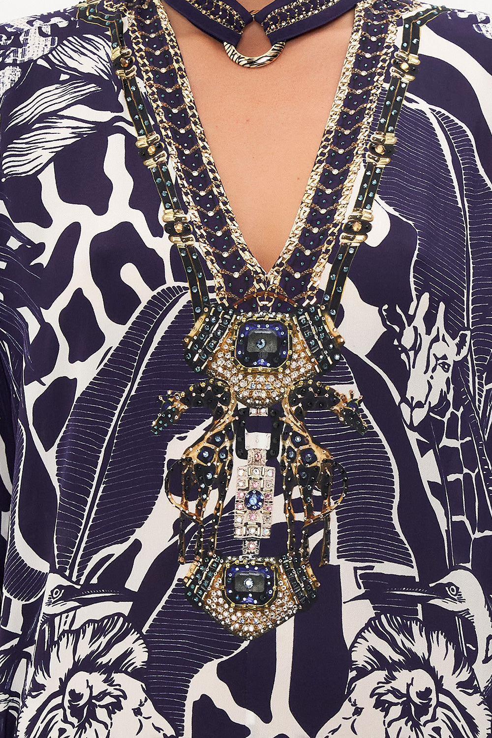 SHORT HIGH NECK KAFTAN WITH O RING WHERES YOUR HEAD AT