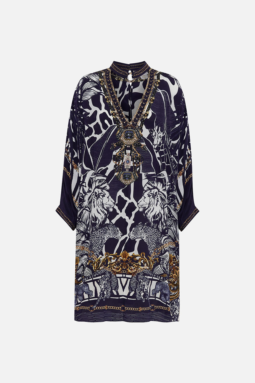 SHORT HIGH NECK KAFTAN WITH O RING WHERES YOUR HEAD AT