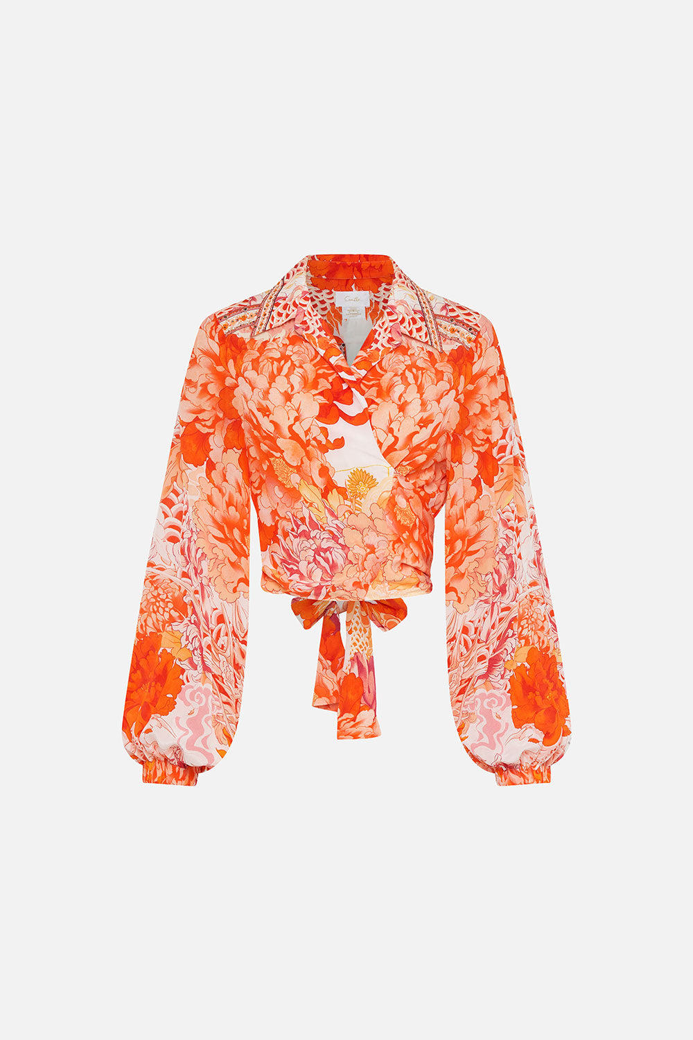 CROPPED WRAP SHIRT DRAGON MOTHER