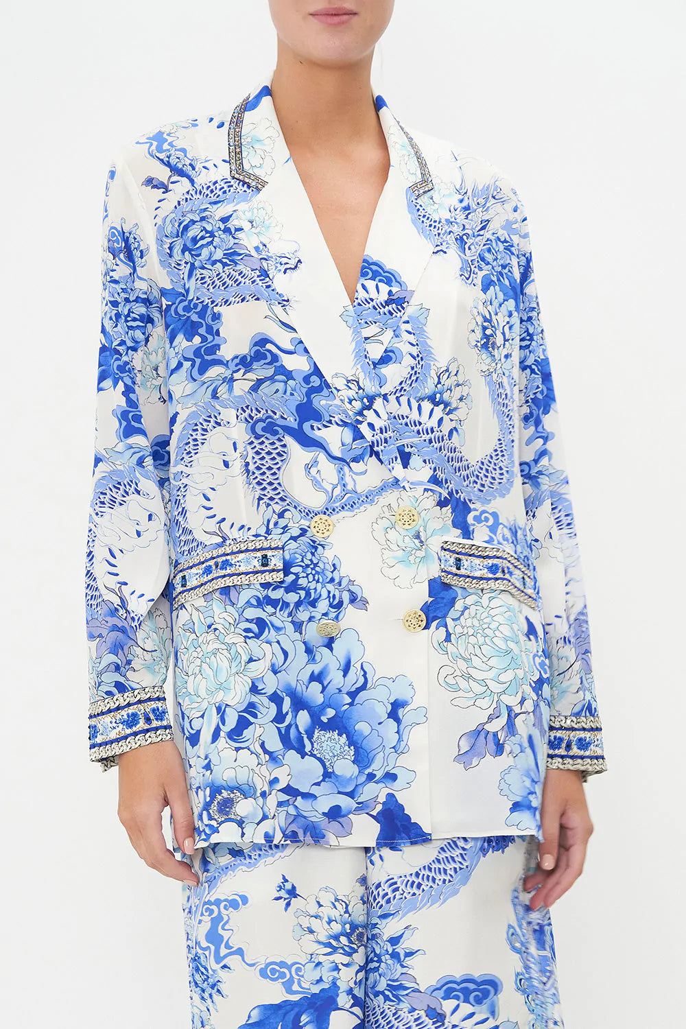 DOUBLE BREASTED SOFT JACKET HEART OF A DRAGON