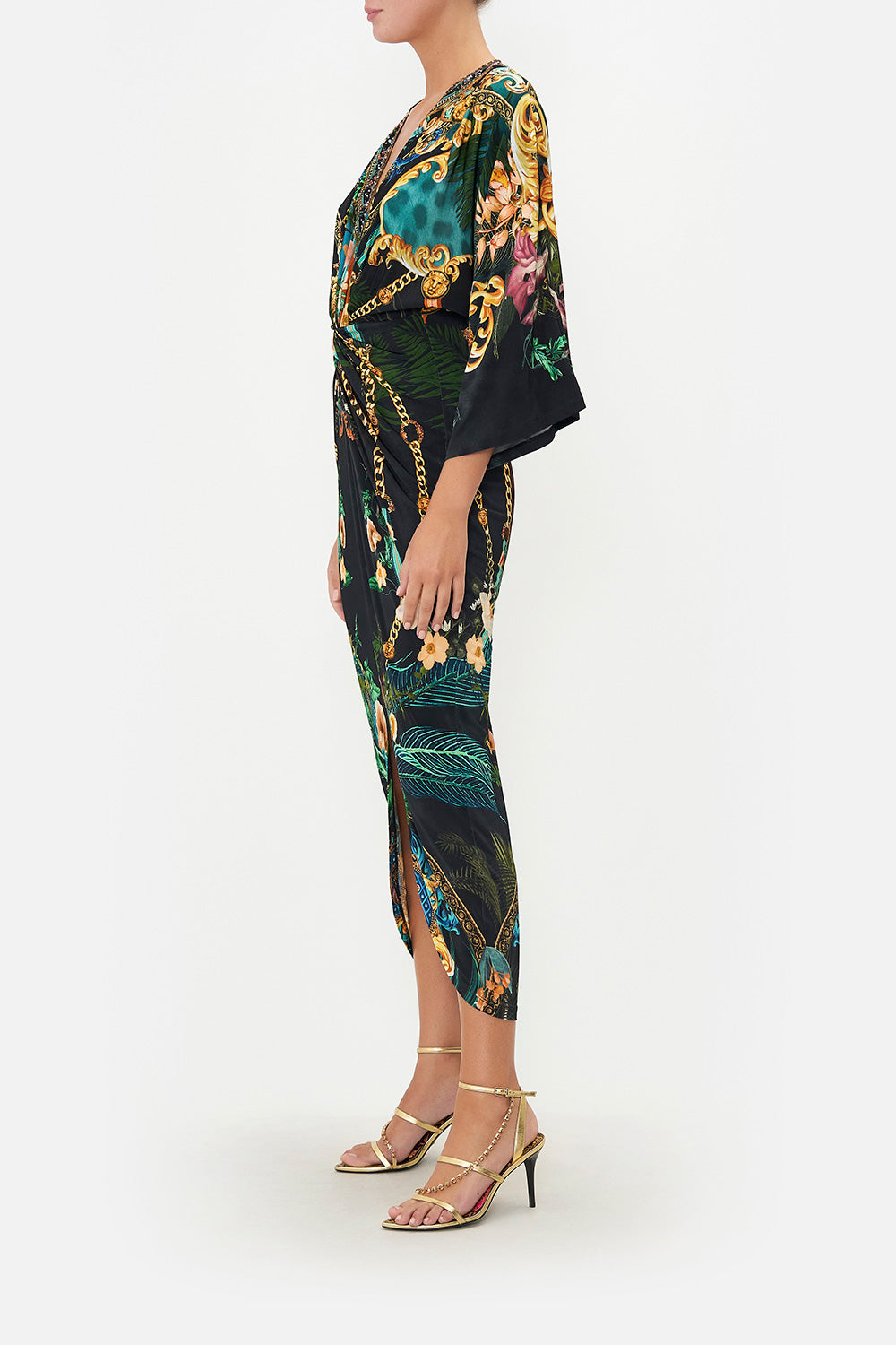 LONG SPLIT FRONT TWIST DRESS FEARLESS FELIS