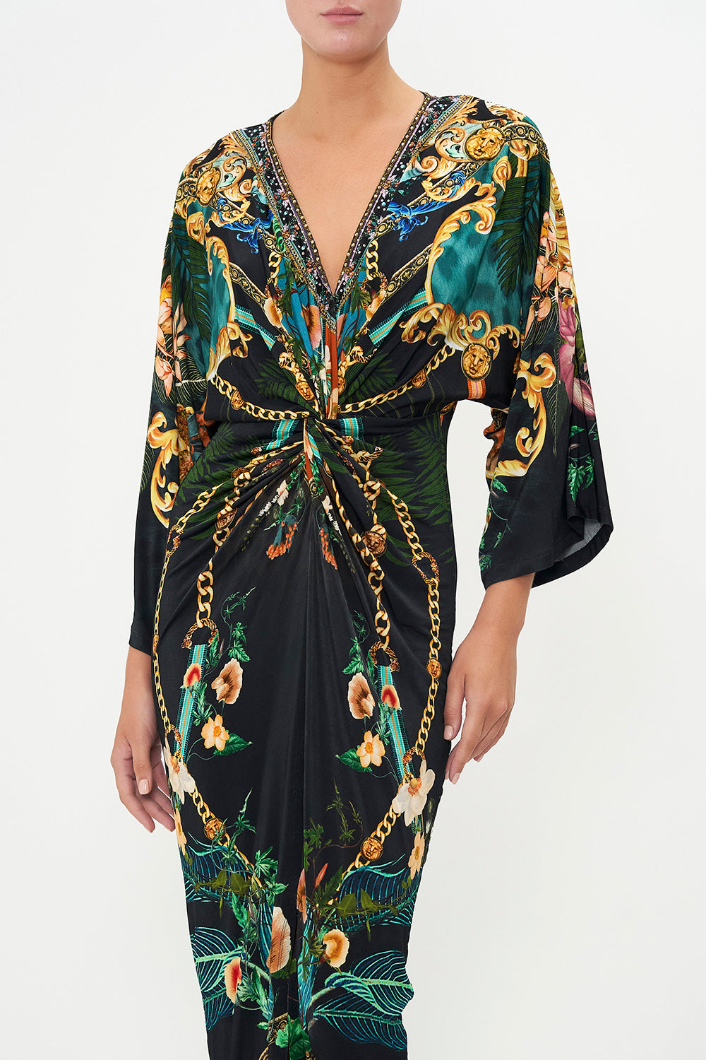 LONG SPLIT FRONT TWIST DRESS FEARLESS FELIS