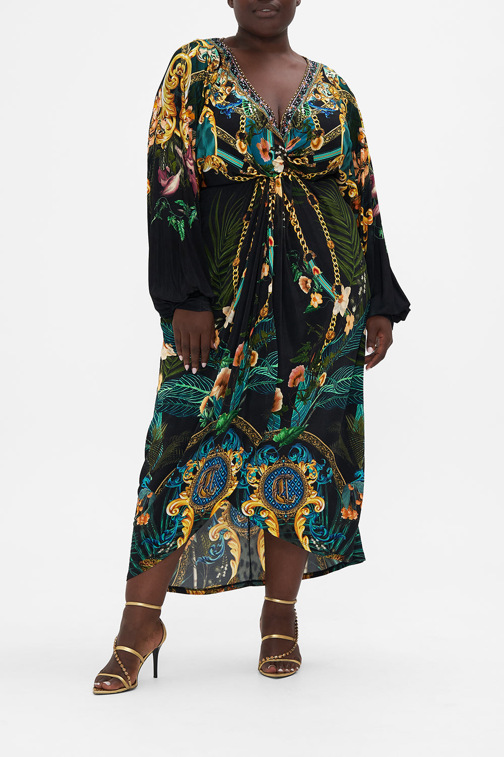 LONG SPLIT FRONT TWIST DRESS FEARLESS FELIS