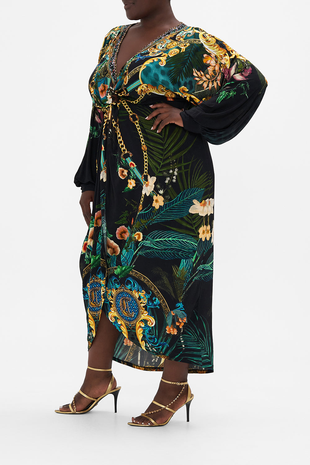 LONG SPLIT FRONT TWIST DRESS FEARLESS FELIS