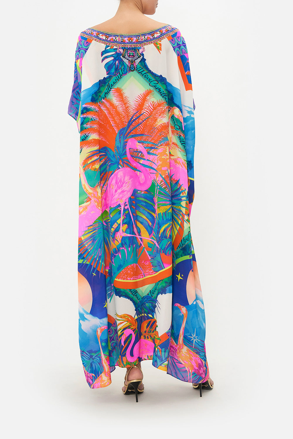 ROUND NECK KAFTAN FLAMENCO FLAMINGO