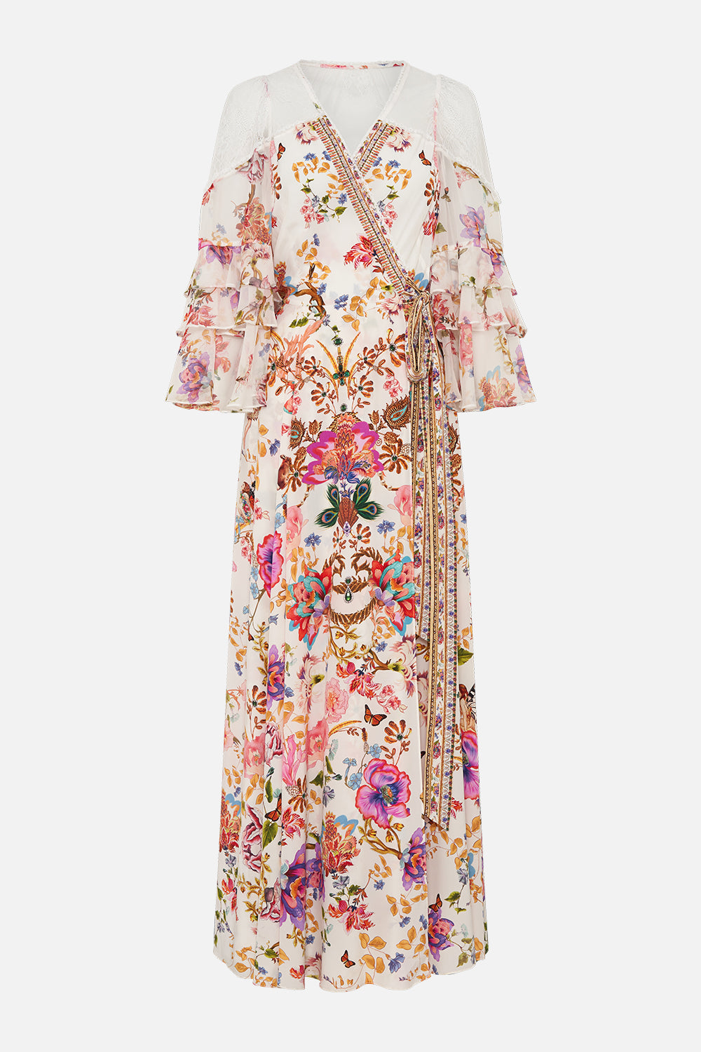 WRAP DRESS WITH RUFFLE SLEEVE SPIDER GIRL