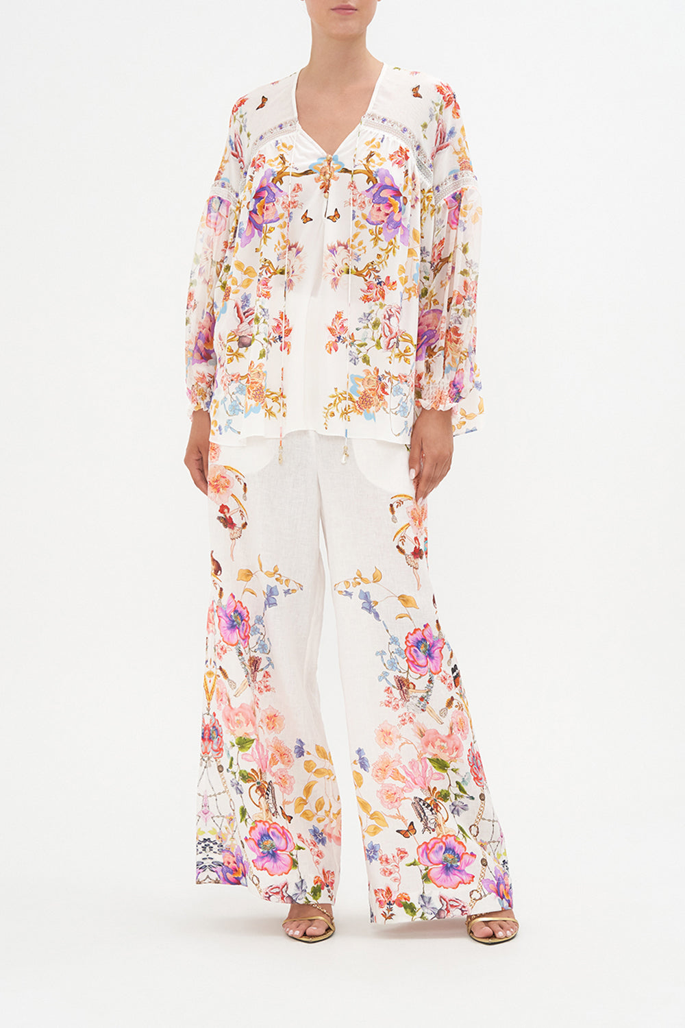 BLOUSON BLOUSE WITH NECK TIE SPIDER GIRL