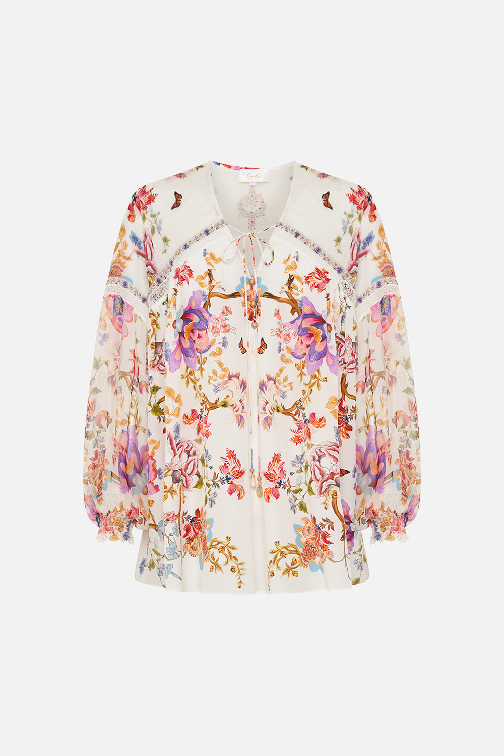 BLOUSON BLOUSE WITH NECK TIE SPIDER GIRL