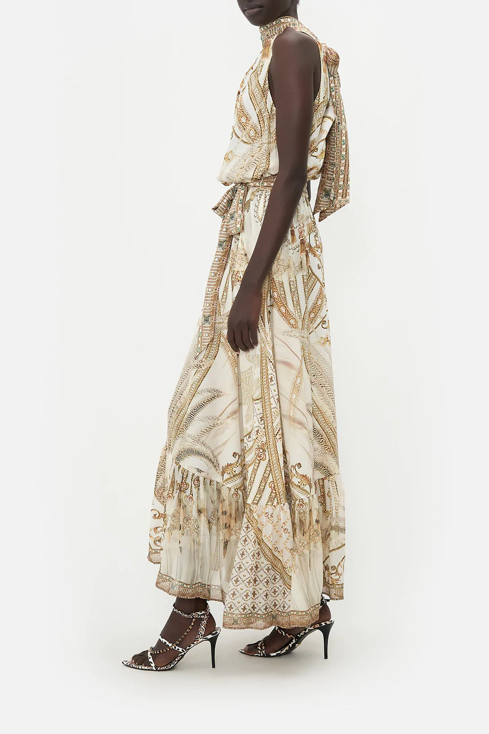 NECKTIE DRESS WITH ELASTICATED WAIST SOAR LIKE AN EAGLE