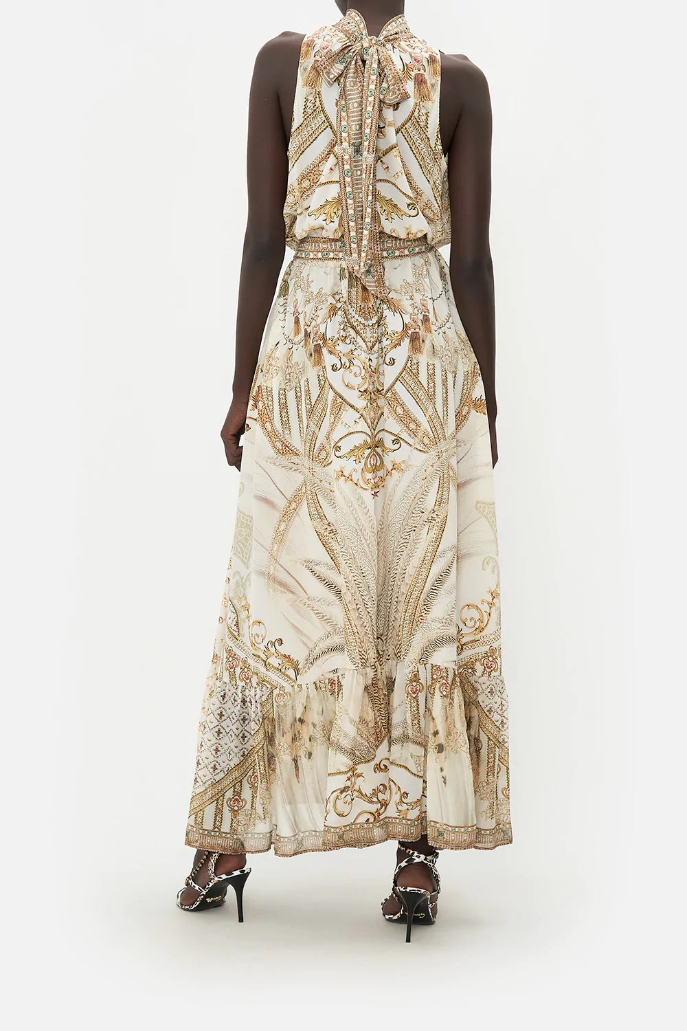 NECKTIE DRESS WITH ELASTICATED WAIST SOAR LIKE AN EAGLE