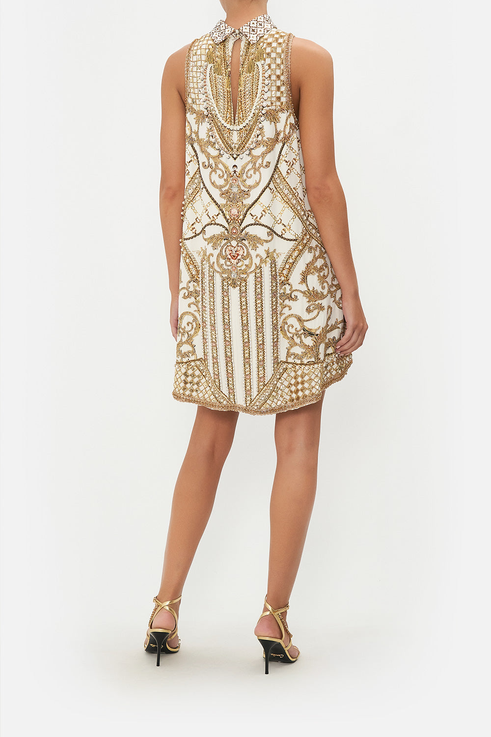 HIGH COLLAR SHIFT DRESS SOAR LIKE AN EAGLE