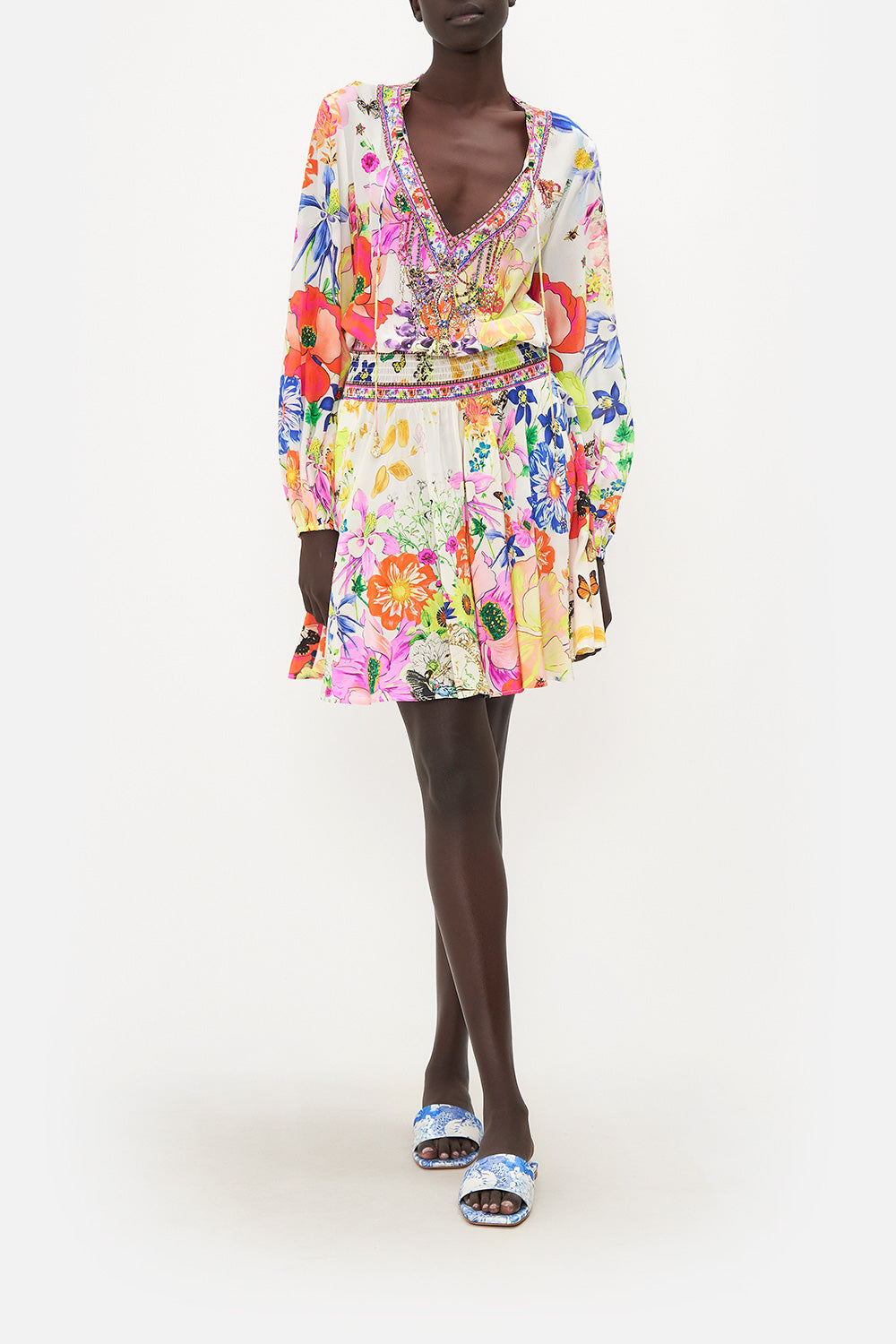 SHIRRED RELAXED SHORT DRESS FAIRY GANG